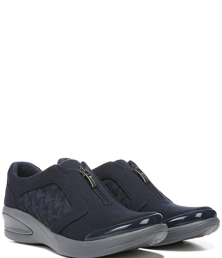 Bzees Florence Center Front Zip Slip-On Washable Sneakers