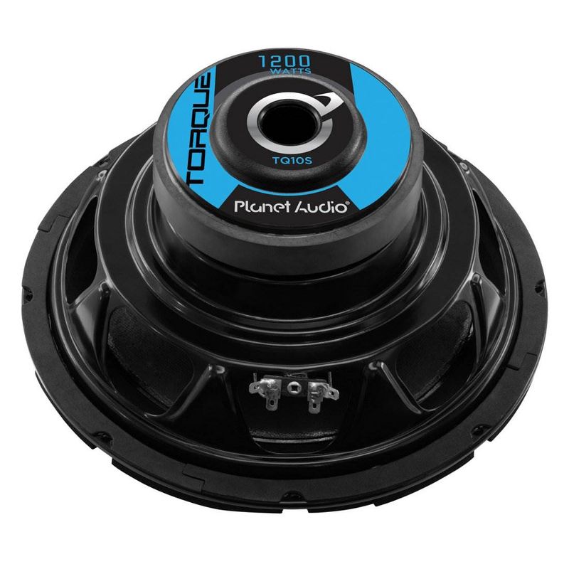 Planet Audio Torque TQ10S 10 Inch 1200 Watt 4 Ohm Car Audio Subwoofer, Black