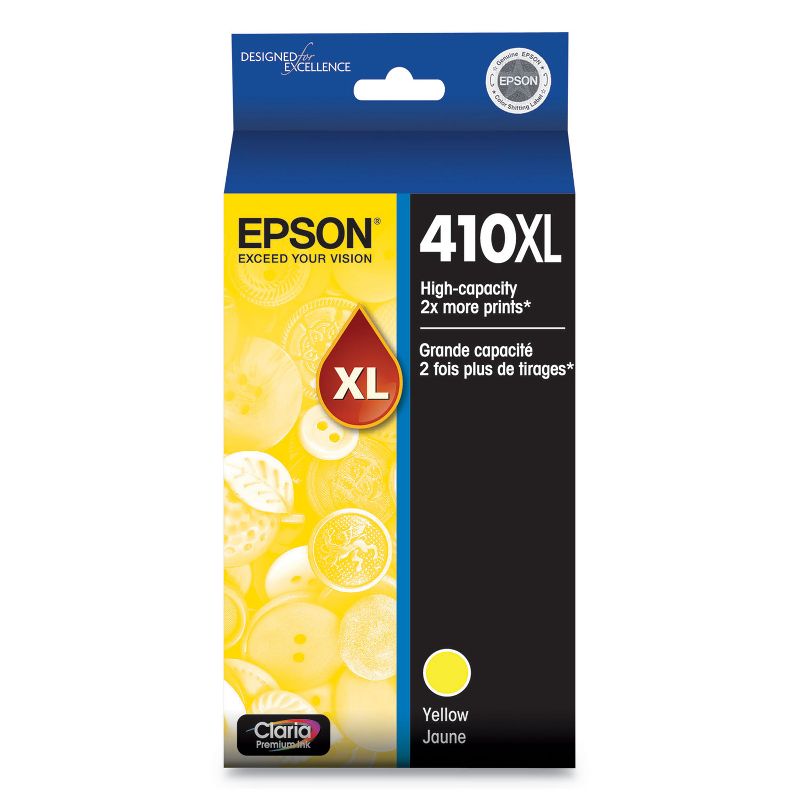 Epson T410XL420S (410XL) Claria High-Yield Ink, 650 Page-Yield, Yellow 
