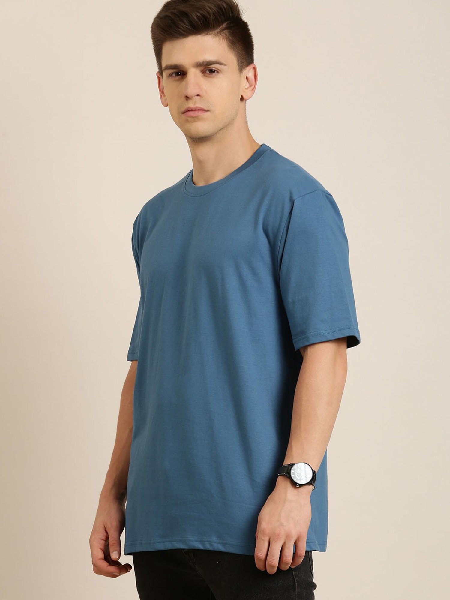 Difference of Opinion Blue Cotton Crew T-Shirt