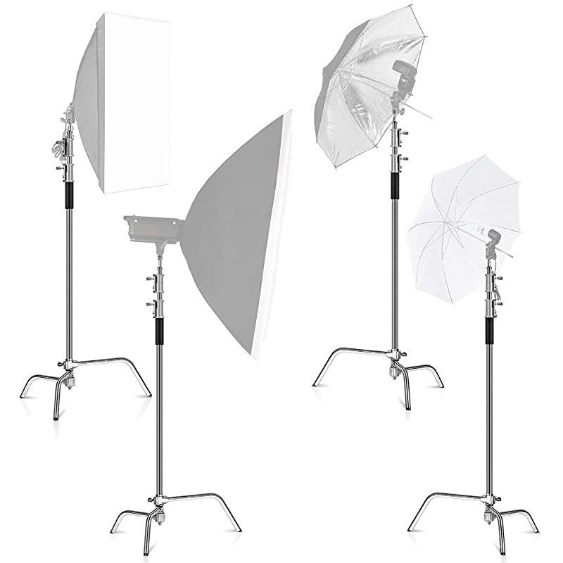 Photo Studio Heavy C Stand Support Metal Adjustable Reflector Stand with Holding Arm for Photography Studio Video Reflector and Monolight