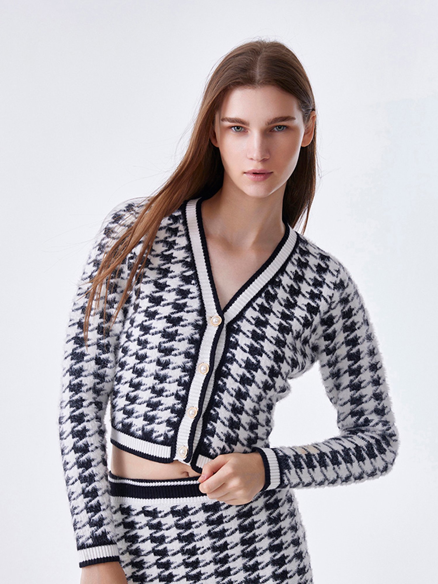 Cover Story Black & White Printed Sweater