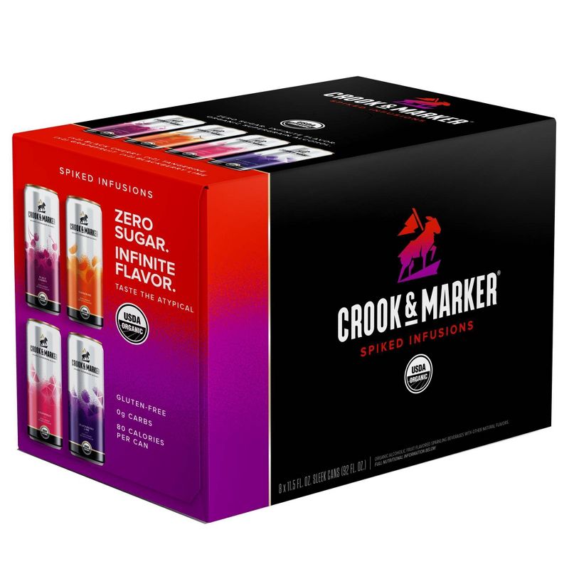 Crook & Marker Spiked & Sparkling Red Variety Pack - 8pk/11.5 fl oz Variety Cans