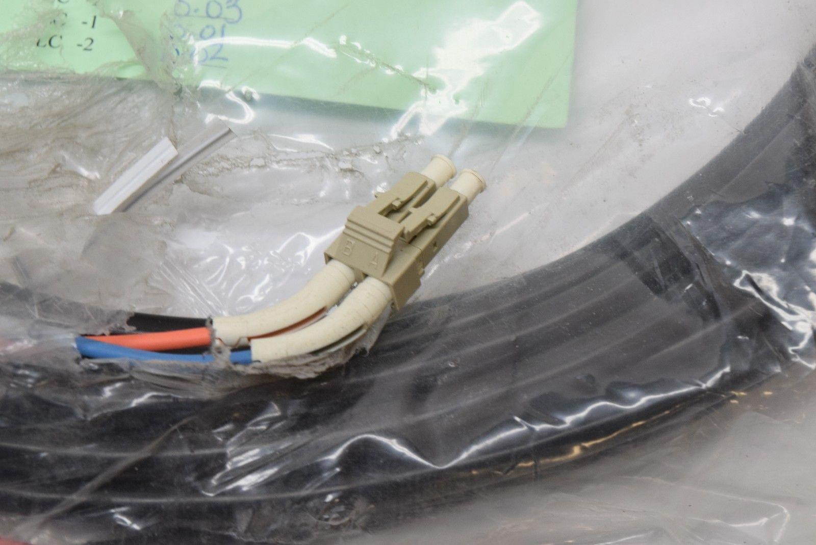 NEW Amphenol Fiber Optic Cable Jumper 10m 45 Degree LC D 2 Strand 62.5/125 MM