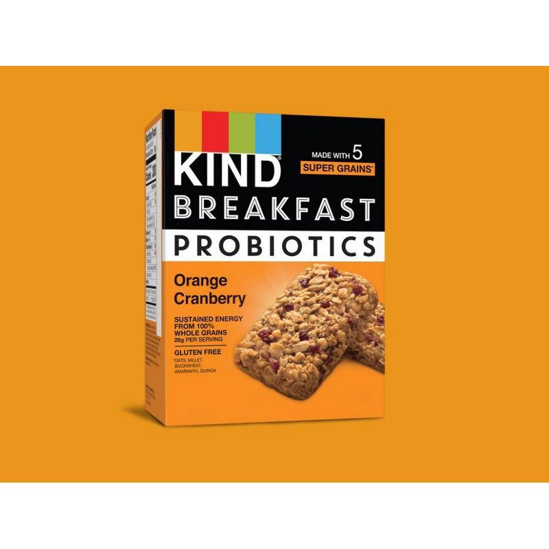 KIND Breakfast Probiotics Orange Cranberry Bars - 7.1oz/8ct