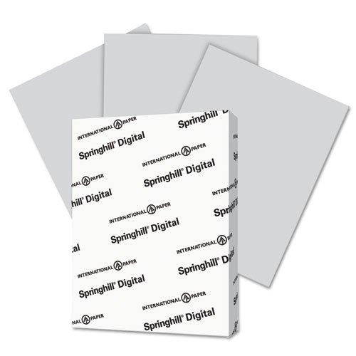 Springhill Digital Vellum Bristol Color Cover 110 lb 8 1/2 x 11 Gray 250 Sheets