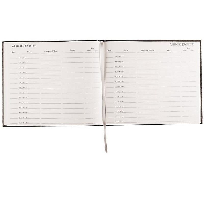 National Visitor Register Book Black Hardcover 128 Pages 8 1/2 x 9 7/8 57802