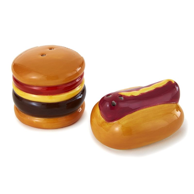 Lakeside Hot Dog and Hamburger Novelty Salt and Pepper Shakers - Set of 2