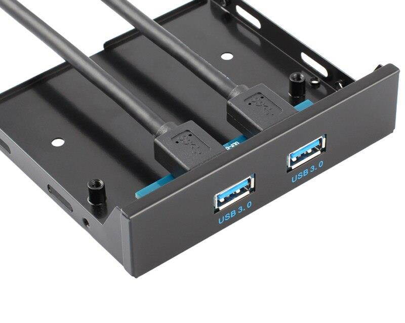 Super Speed USB 3.0 3.5 inch Front Panel with 2 USB 3.0 Ports Hub Computer Peripherals Supply Adapter For Portablefor PC Laptop