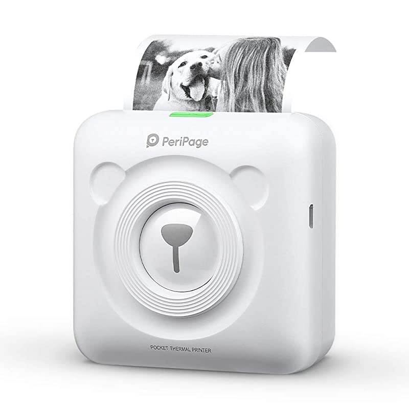 Mini Portable Printer, Pocket Bluetooth Wireless Photo Printer for Mobile Phone - Peripage Printer on Android iOS Windows-Thermal Printer for Mothers Gifts,Child Home Office Students.