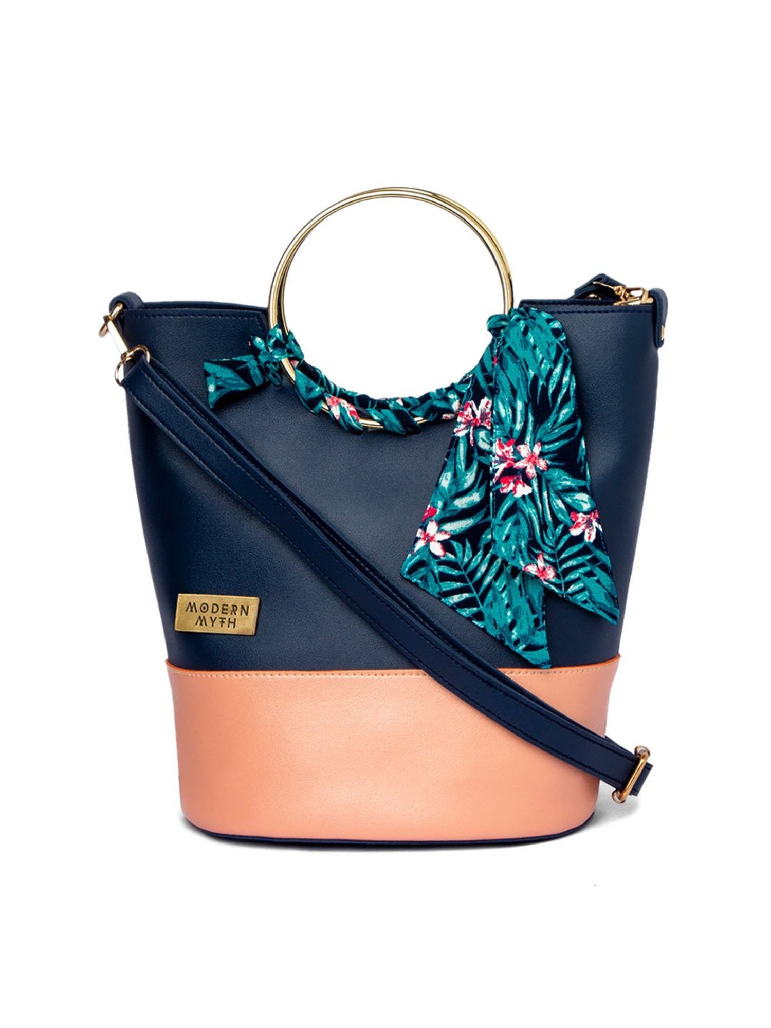 Modern Myth Blue Medium Bucket Handbag