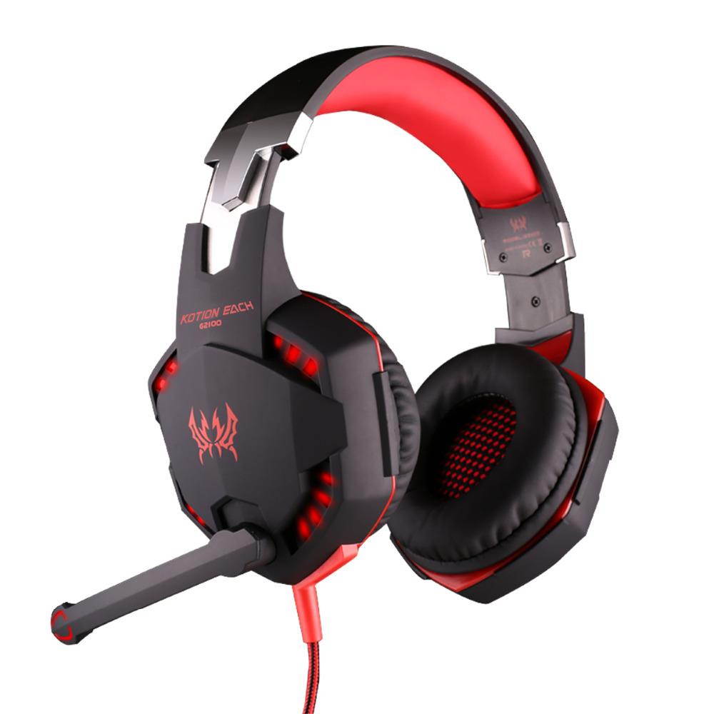G2100 Vibration Function Professional Gaming Headphone Games Headset with Mic Microphone Stereo Bass LED Light for PC Gamer
