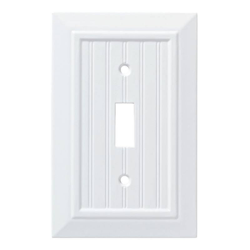 Franklin Brass Classic Beadboard Single Switch Wall Plate White