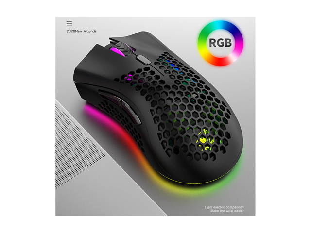 X3 E-sport Wireless Mouse RGB Dual Mode Gaming Mechanical Macro Computer Notebook Mouse Ultralight Honeycomb Shell Mouse