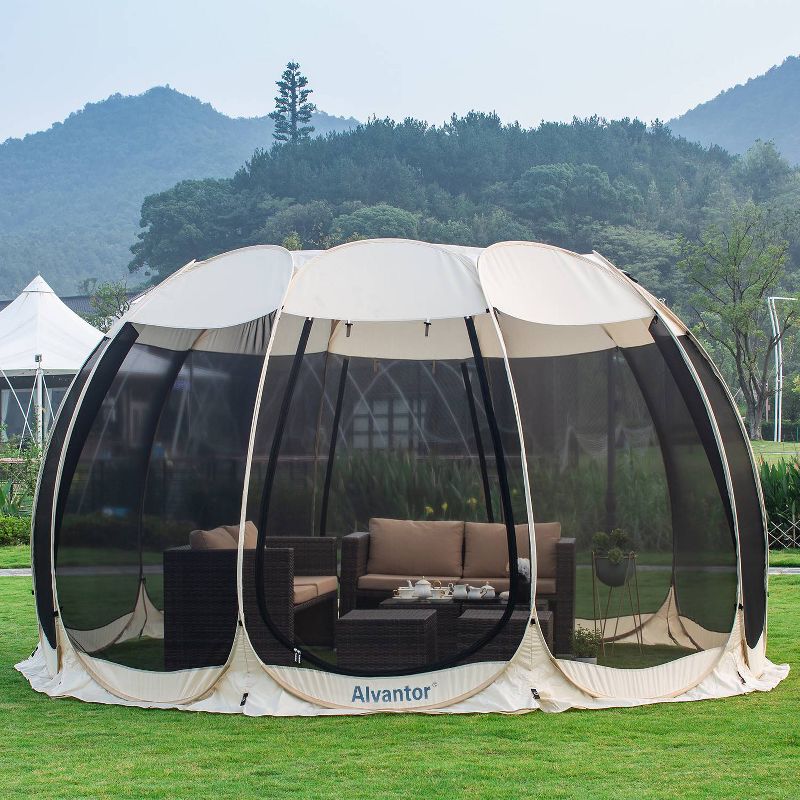 15' x 15' Pop Up Portable Gazebo Screen Tent - Alvantor