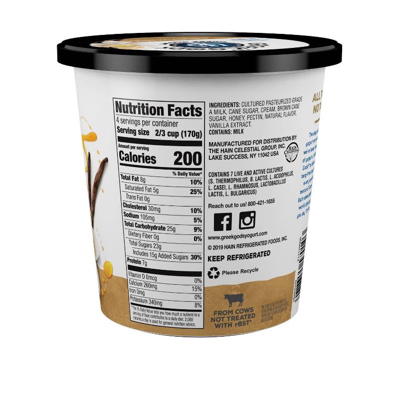 The Greek Gods Honey Vanilla Greek Yogurt - 24oz