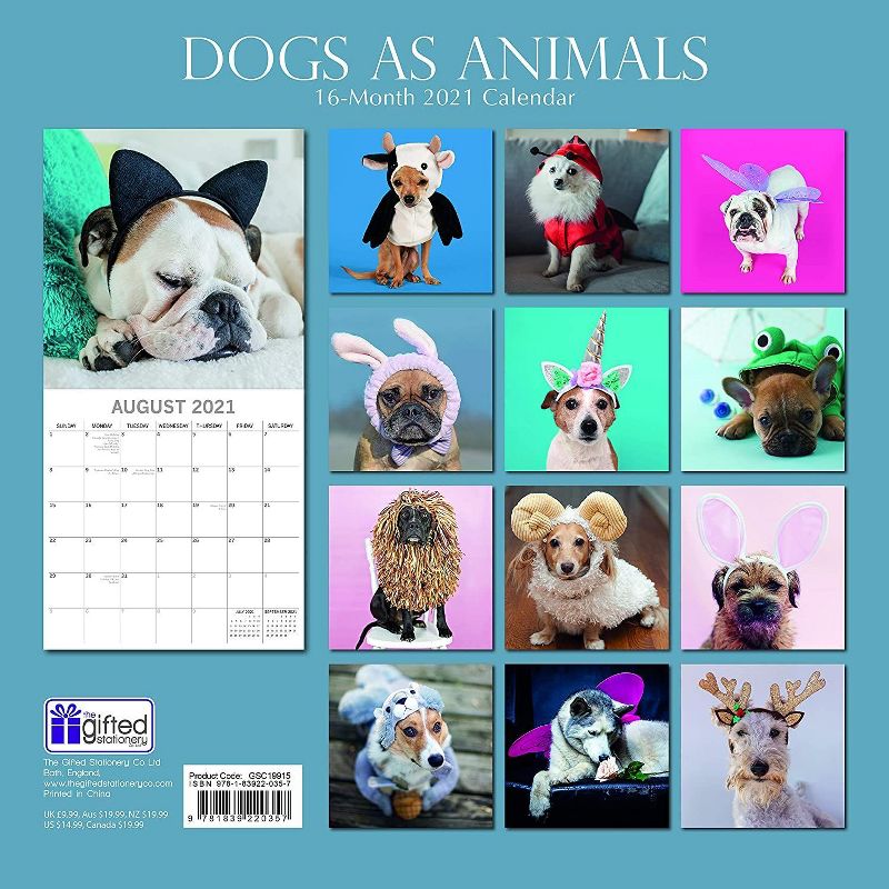 2021 The Everygirl Wall Calendar 15" x 12" Liam - Blue Sky