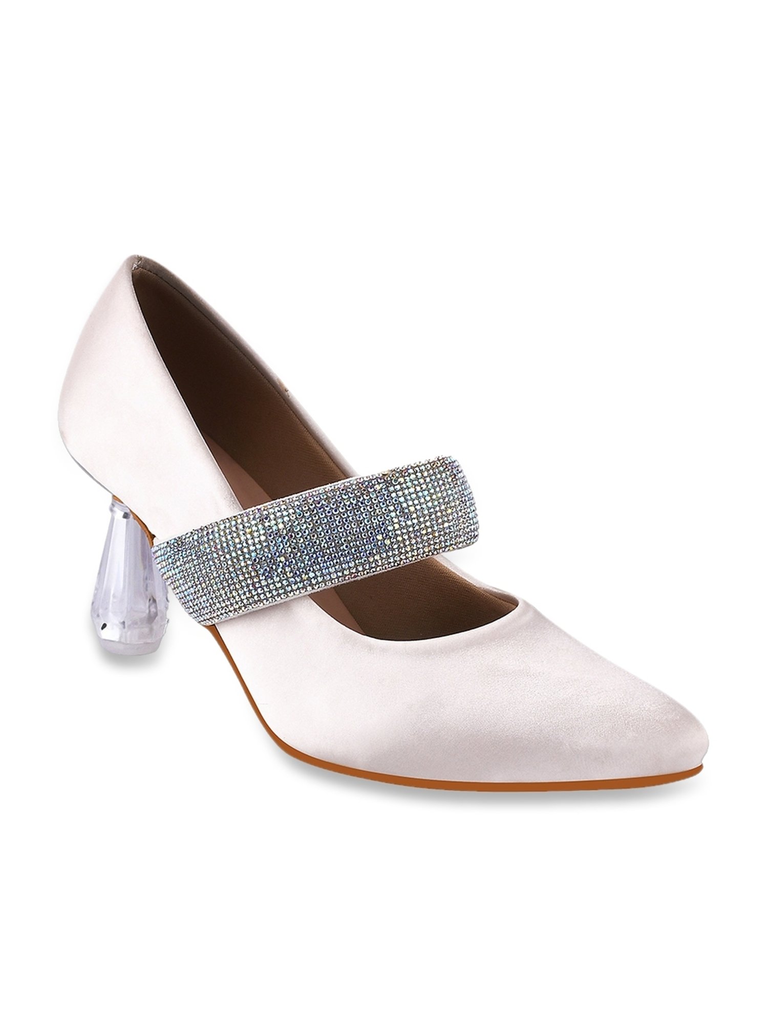 The White Pole Women's White Mary Jane Shoes