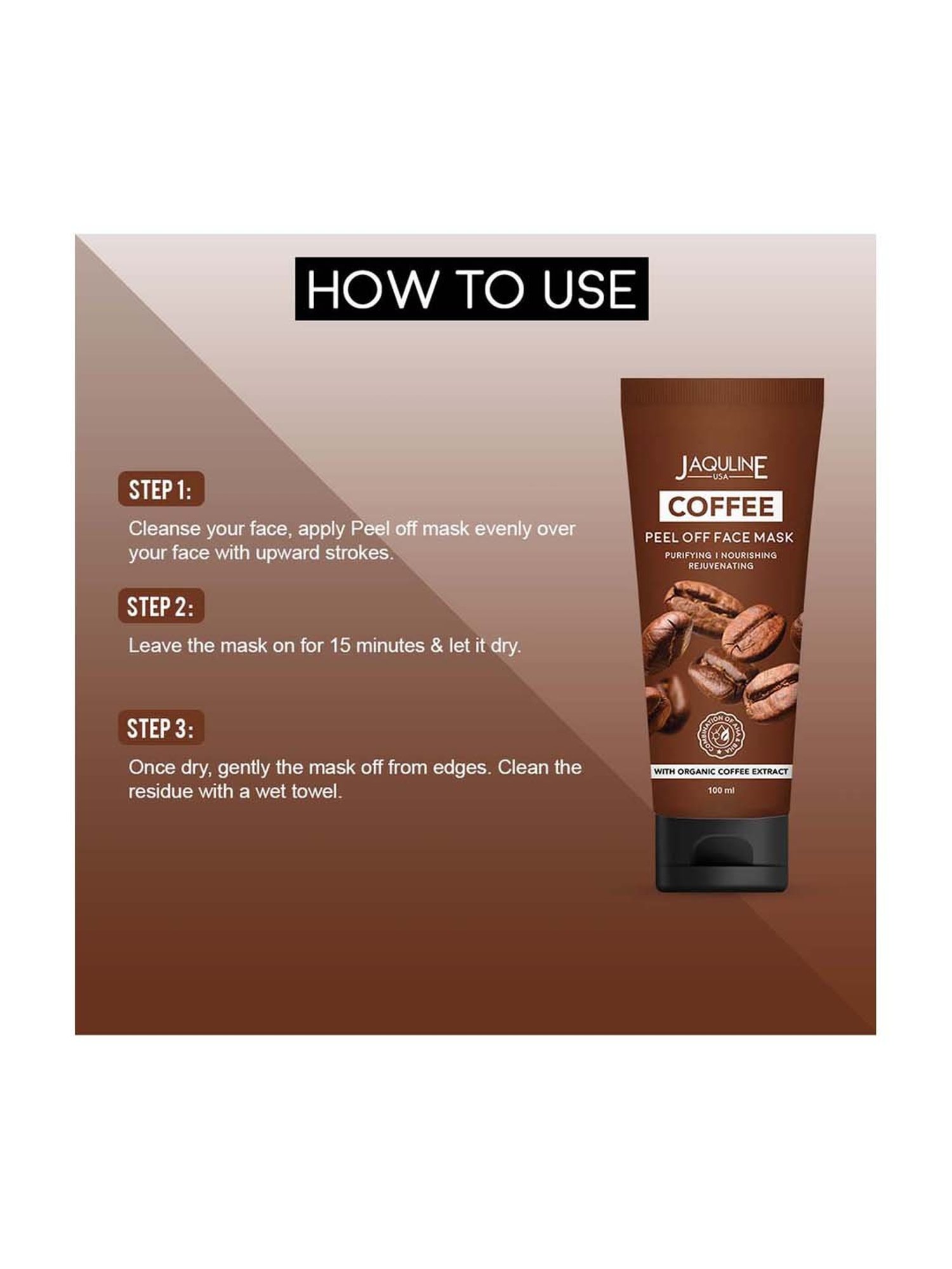 Jaquline USA Coffee peel off mask - 100 ml