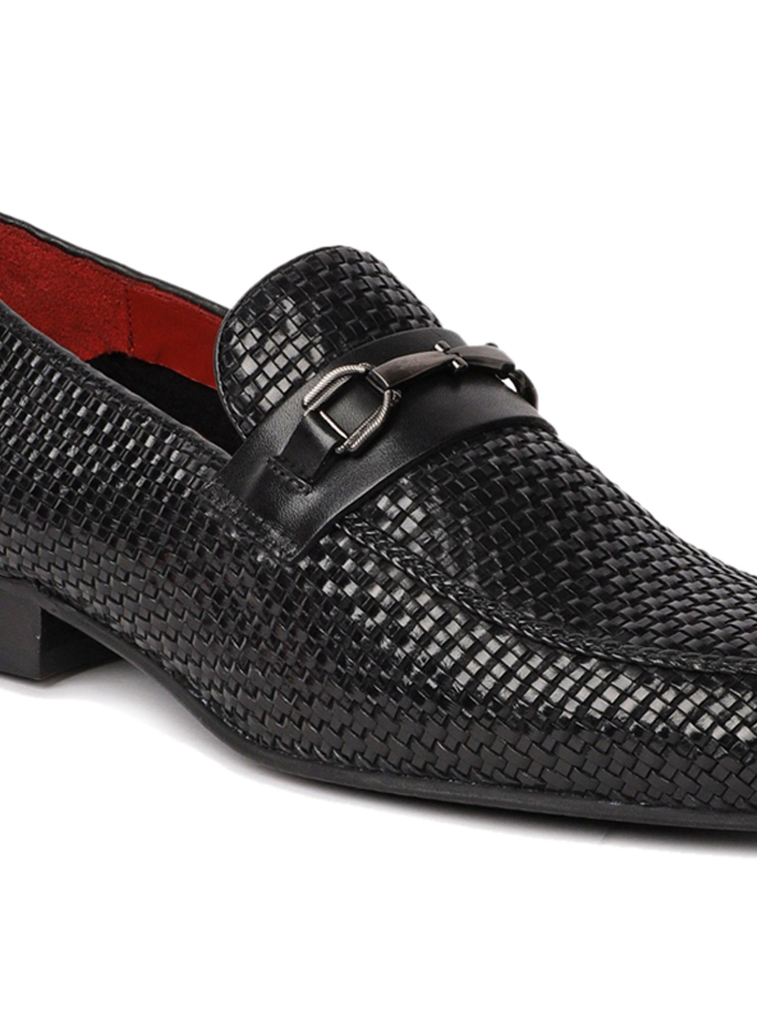 Gabicci Men's Ostrich G Black Casual Loafers