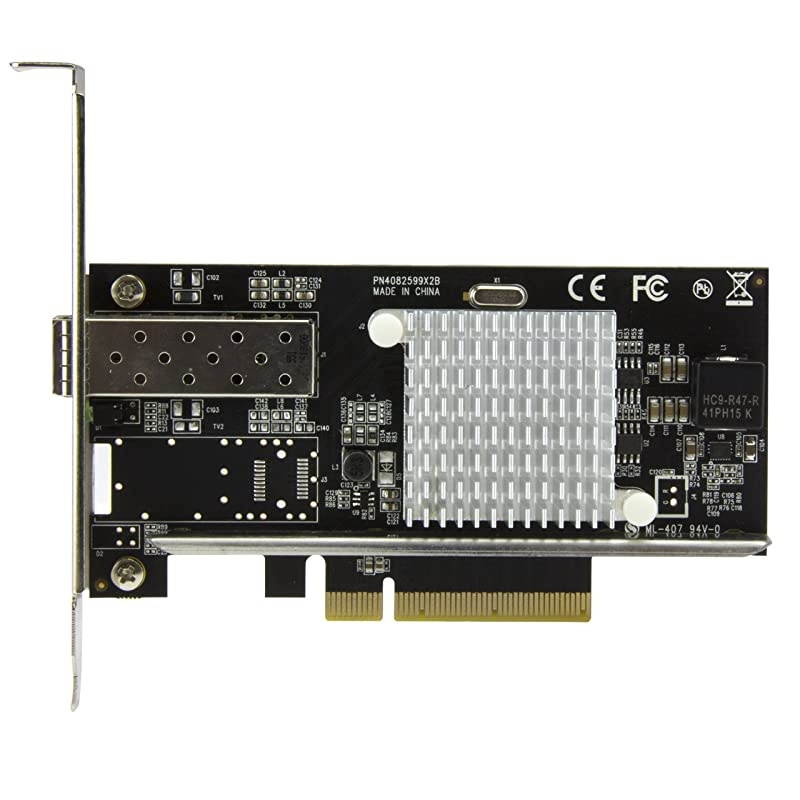 com 10G Network Card - MM/SM - 1x Single 10G SPF+ Slot - Intel 82599 Chip - Gigabit Ethernet Card - Intel NIC Card (PEX10000SFPI)