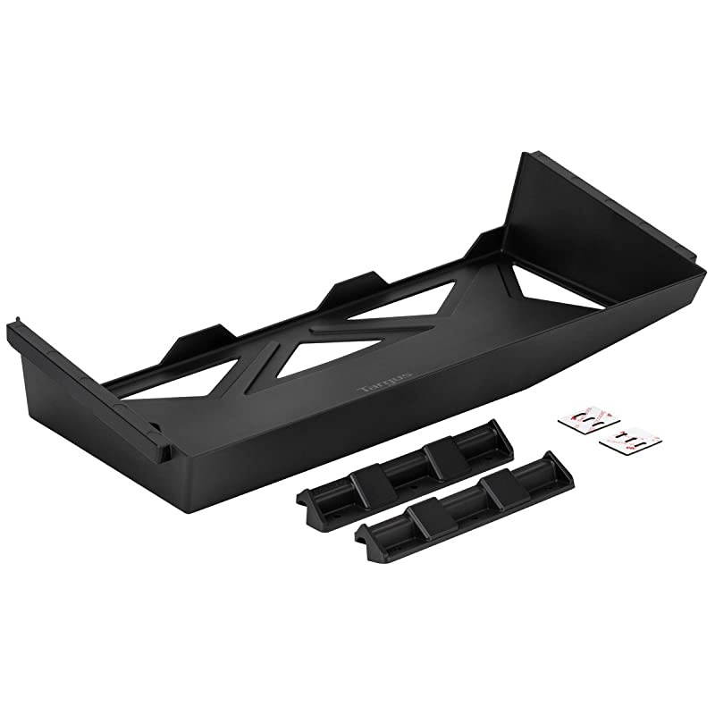 UnderDesk Sliding Laptop Docking Station Tray with Mounting Brackets and Cutouts for Cable Management ACX001USZ