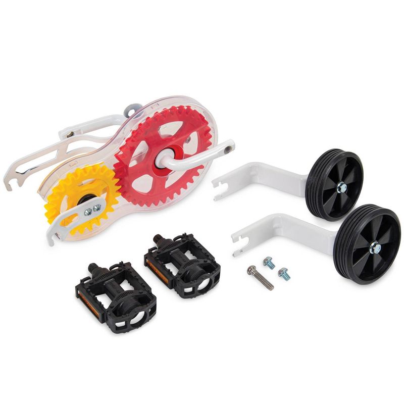 Kinderfeets White Adjustable Toddler and Kids Bike Helmet Bundle with Kinderfeets Sage GreenTiny Tot PLUS 2-in-1 Balance Trike Tricycle