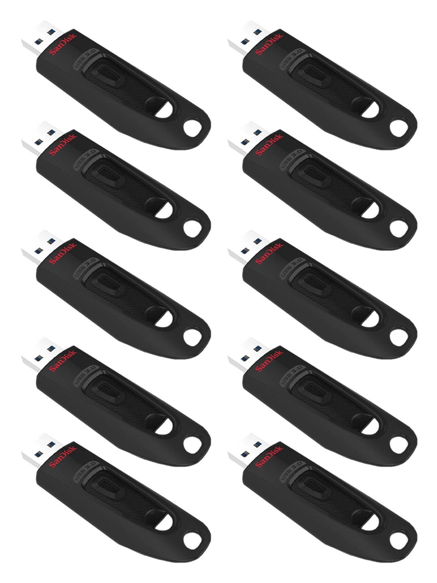 SanDisk Ultra SDCZ48-016G-I35 16GB USB 3.0 Pen Drive - Pack of 10 (Black)