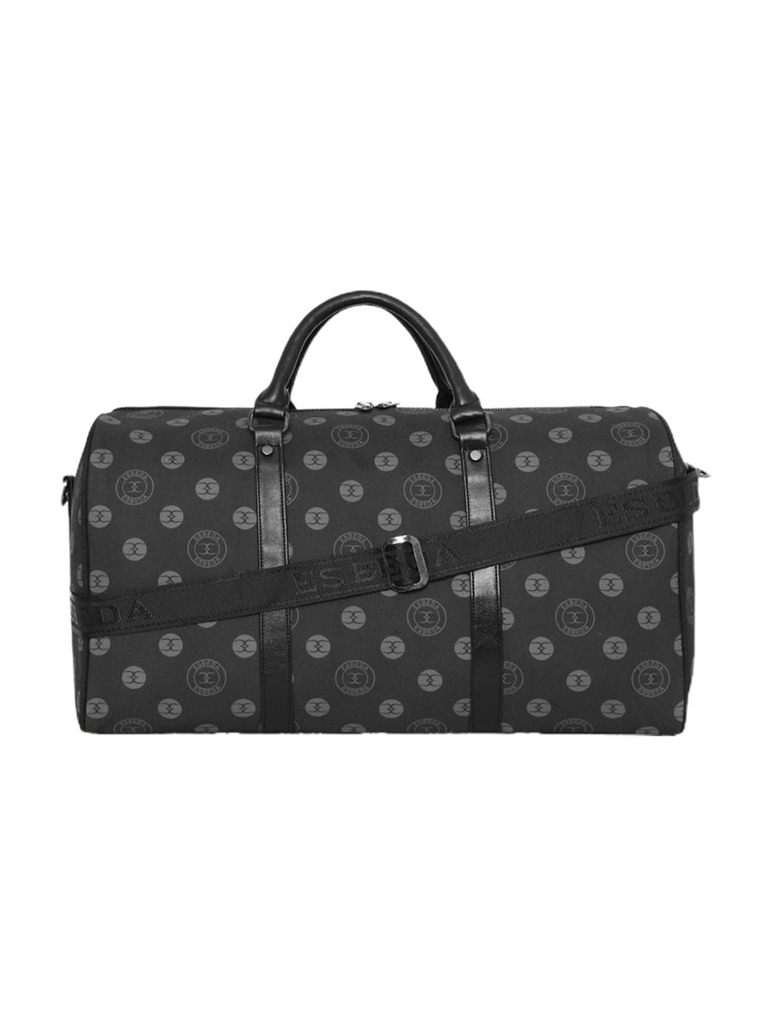 Esbeda Black Printed Large Duffle Bag - 37 Ltrs