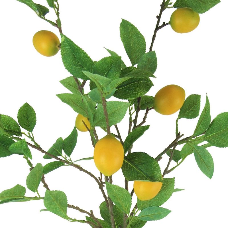 32" Artificial Lemon Tree in Embossed Concrete Pot - LCG Florals