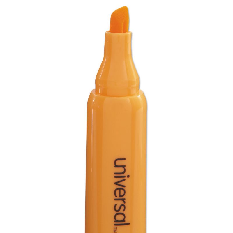 Universal 12pk Desk Highlighter Chisel Tip Fluorescent Orange