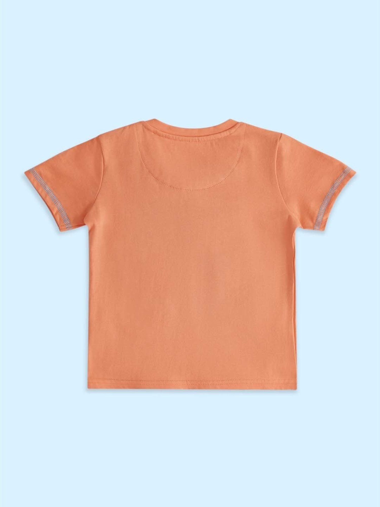 Pantaloons Baby Kids Orange Cotton Printed T-Shirt
