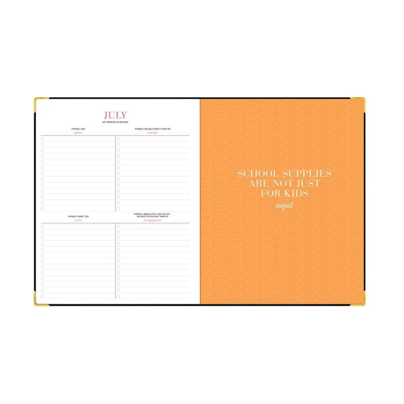 2021-22 Academic Planner 8" x 10" Hard Cover Weekly/Monthly Bookbound Black Bookcloth - The Home Edit