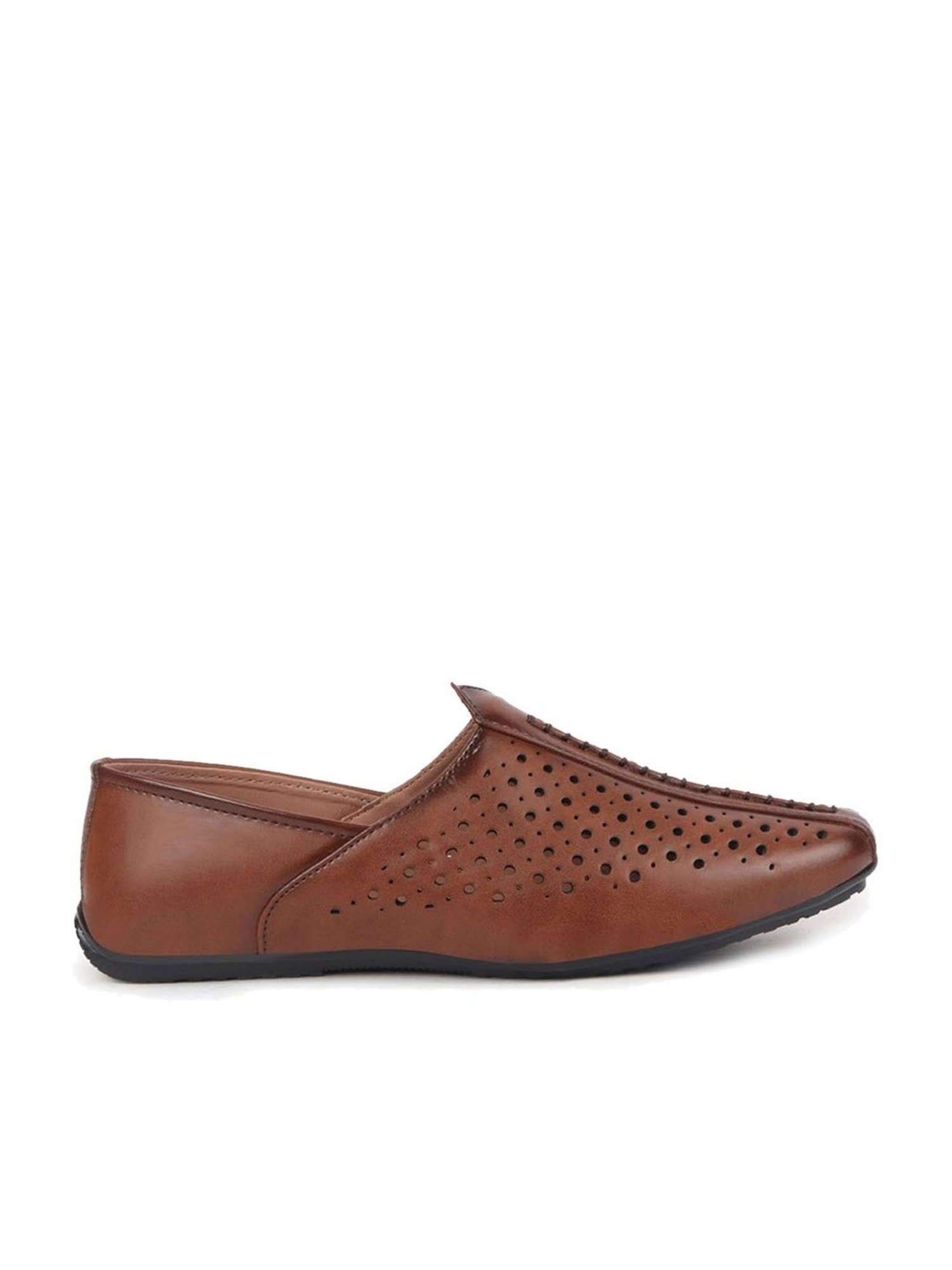 Fausto Men's Brown Ethnic Juttis