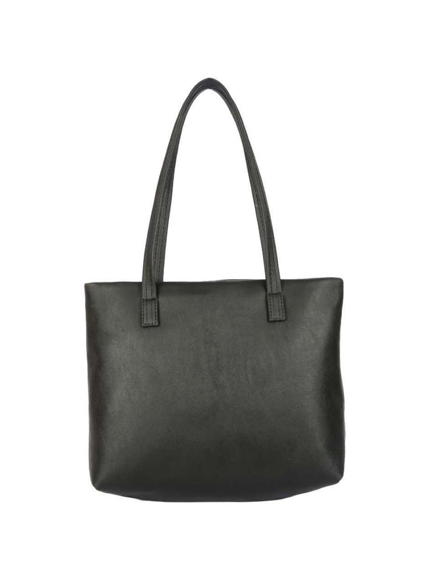 Baggit Black Solid Medium Tote Handbag