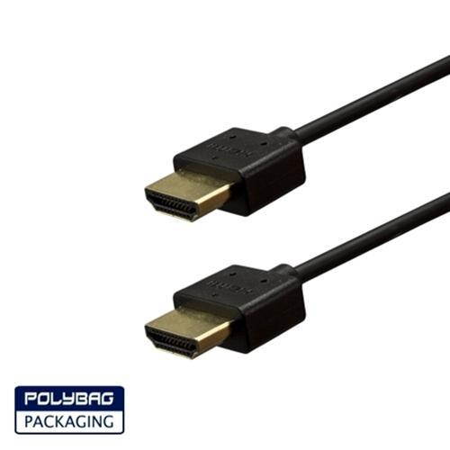 FireFold HDMI-SLIM-10-BLK 10 ft. Black Ultra Slim HDMI Cable - High Speed with Ethernet 32AWG