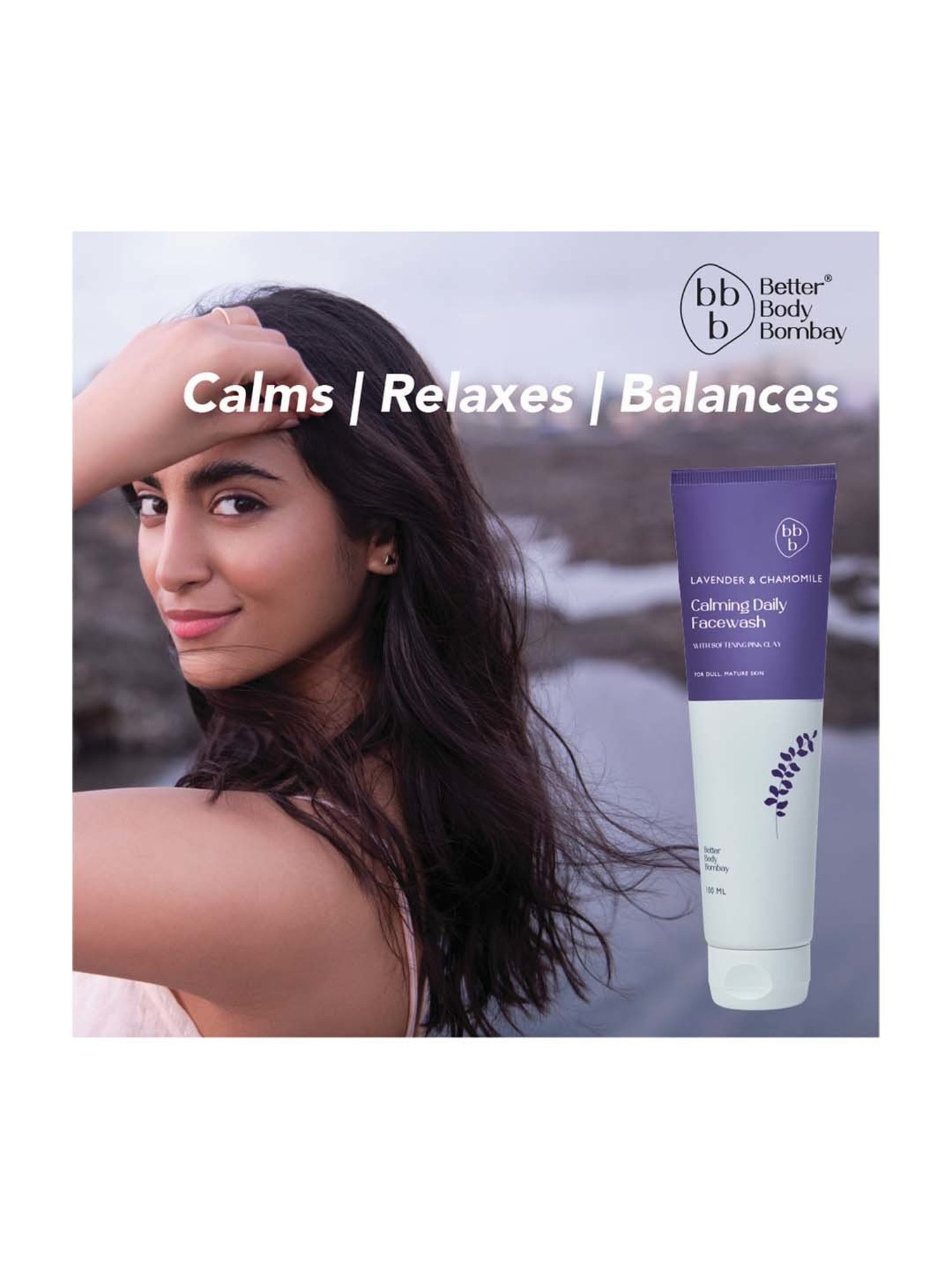 bbb Better Body Bombay Lavender & Chamomile Calming Daily Face Wash - 100 ml