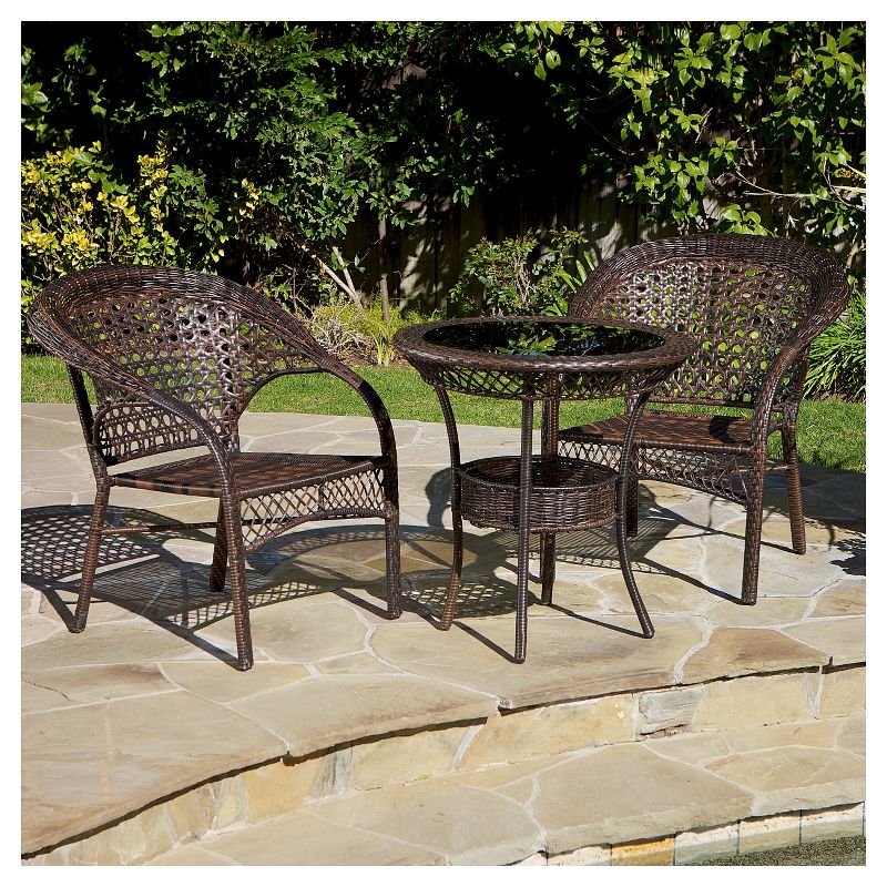 3pc Steel Bistro Set Gray - Nuu Garden