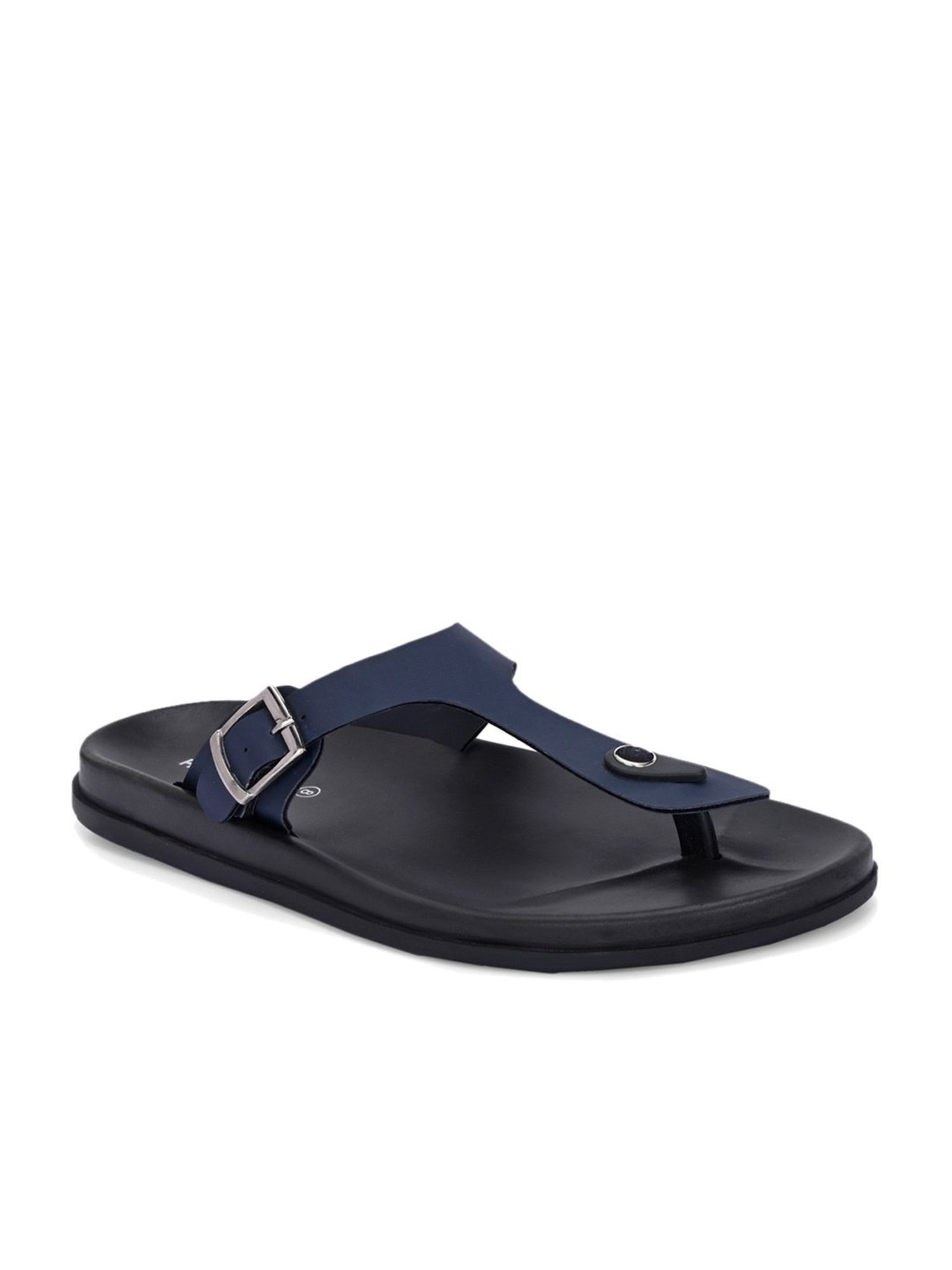 Hoversole Men's Navy T-Strap Sandals