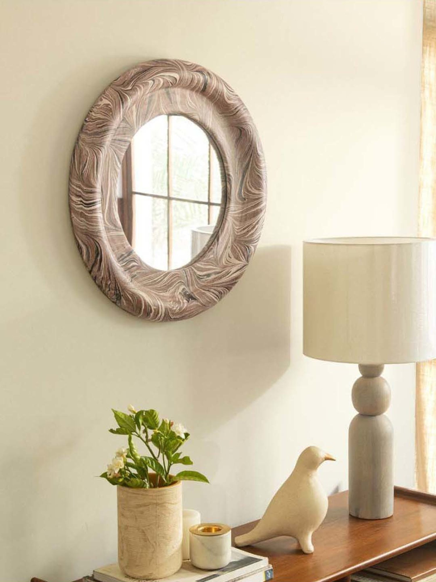 Ellementry Brown Ecomix Gaiyo Large Mirror