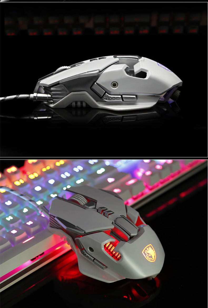 HXSJ Ergonomic Optical Office 2.4G Wireless Gaming Mouse Mice Adjustable 2400 DPI with 6 Buttons for Laptop PC Notebook Computer