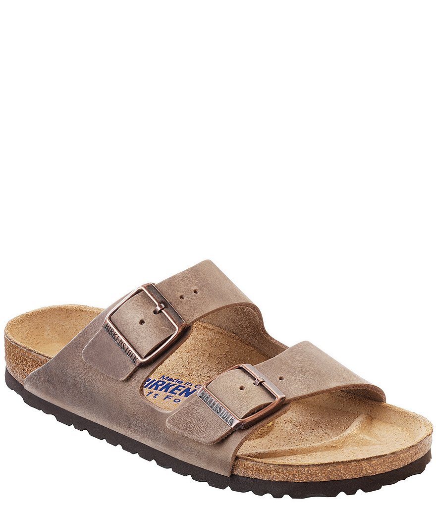 Birkenstock Arizona Men's Oiled Leather Soft Footbed Slip On Sandals