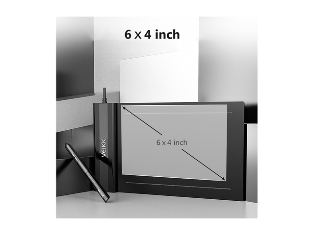 VEIKK S640 Digital Graphics Drawing Tablet 6*4 inch Pen Tablet with 8192 Levels Pressure Passive Pen 5080 LPI One-Touch Eraser Hand Painted Tablet