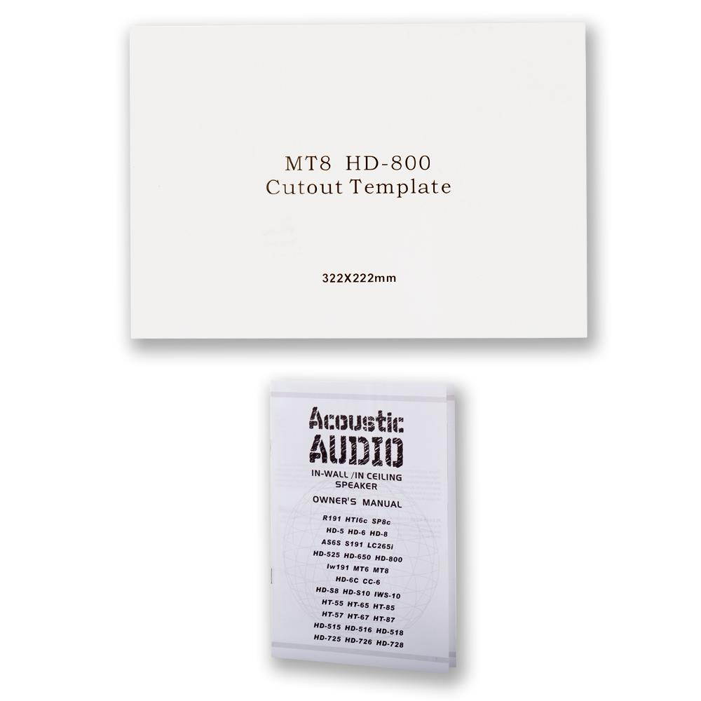 Acoustic Audio MT8 Flush Mount In Wall Speakers with 8" Woofers 3 Pack