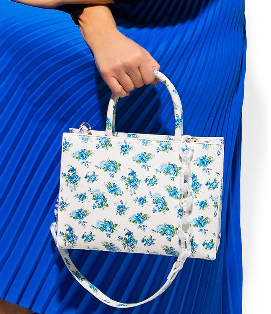 House of Want How We Gram Floral Vegan Leather Small Tote Bag