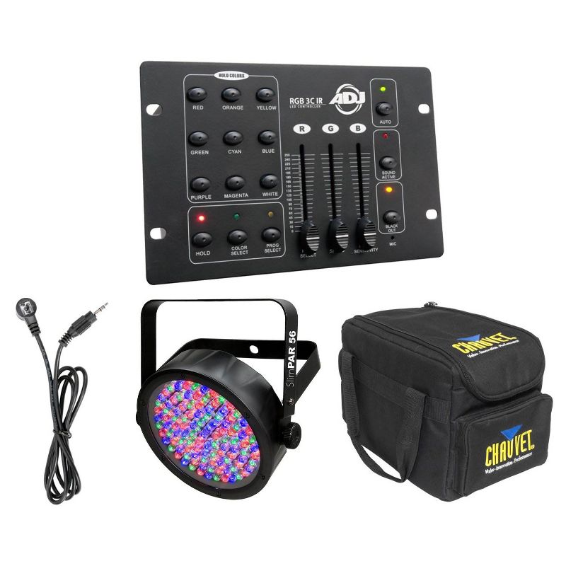 American DJ Compact 3-Channel RGB LED Effect DMX Lighting Controller | RGB3C-IR