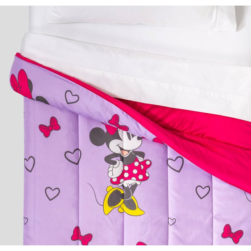 Mickey Mouse & Friends Minnie Mouse Twin Comforter Purple