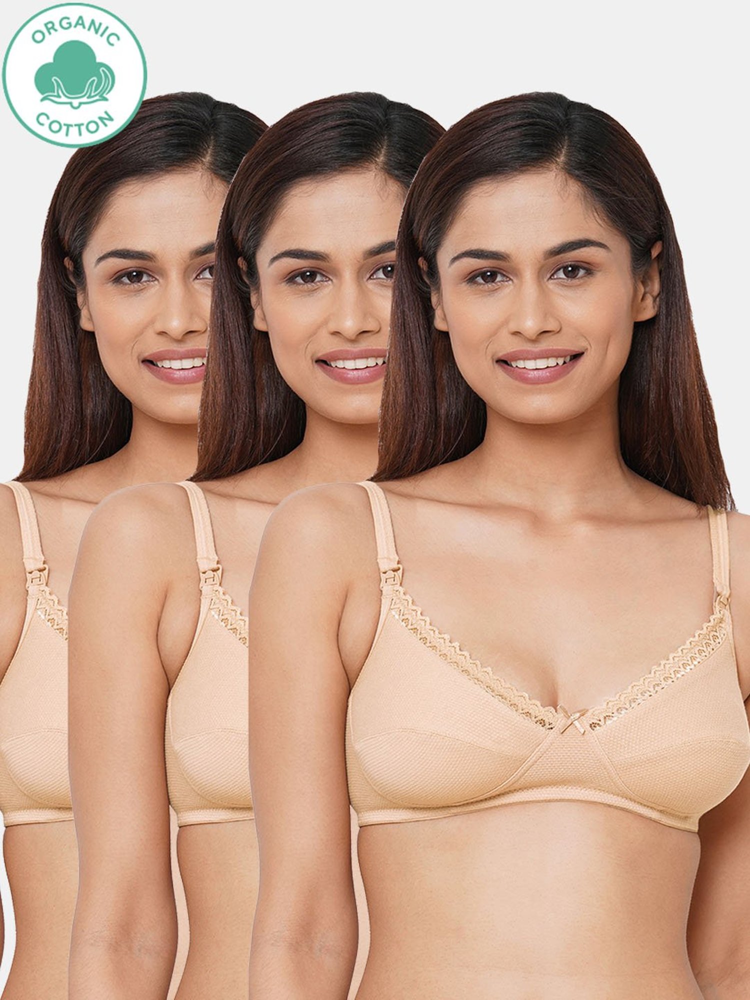 Inner Sense White Non Wired Non Padded Nursing Bra