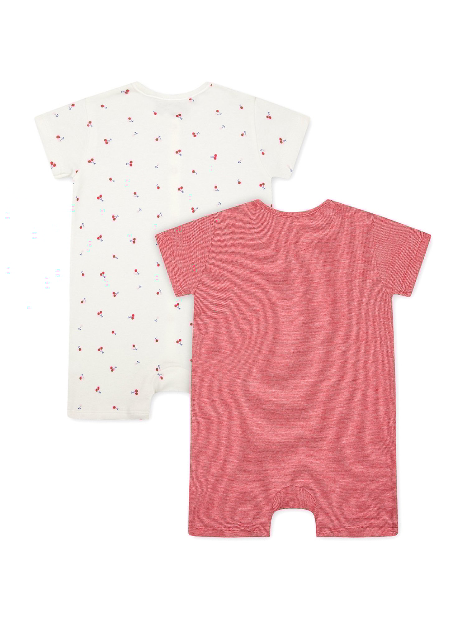 Ed-a-Mamma Baby Pink & White Printed Bodysuit (Pack Of 2)