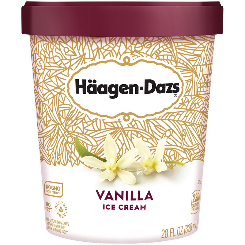 Haagen Dazs Vanilla Ice Cream - 28oz
